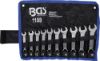 Spanner Set, ring/open ended 10-piece Combination Spanner Set, Stubby Type, 10-