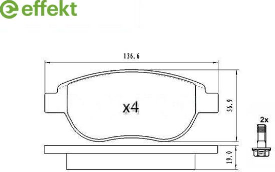 Brake Pad Set, disc brake PSA - 16 111 409 80