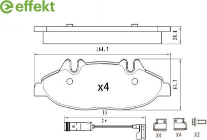 Brake Pad Set, disc brake MERCEDES-BENZ - 636 420 02 20