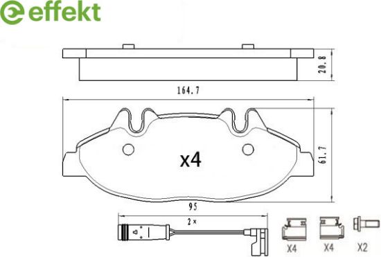 Brake Pad Set, disc brake MERCEDES-BENZ - 636 420 02 20