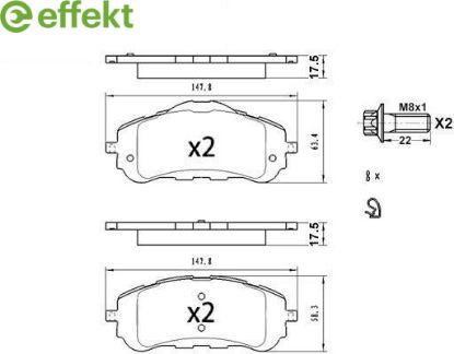 Brake Pad Set, disc brake PSA - 16 104 287 80