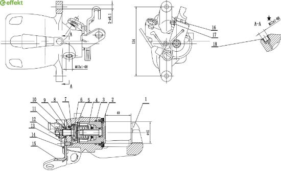 Brake Caliper VAG - 1J0 615 424 C