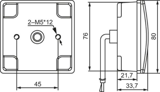 Direction Indicator 12V, 80x80mm, 260mm kaabel