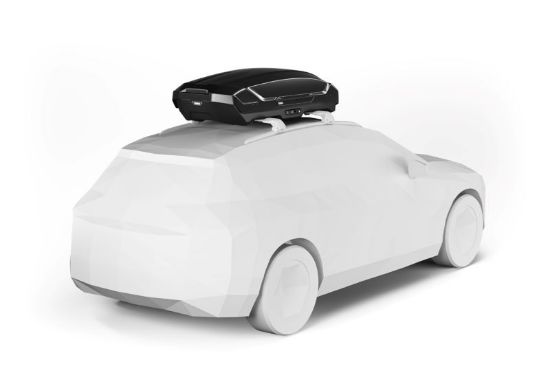 Roof Box (175x84x44cm; 400L), Black Glossy