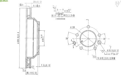 Brake Disc VAG - 7L6 615 601D