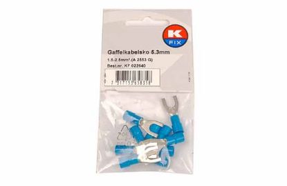 Terminal, electric universal parts kahvel M5 (5.3mm) sinine