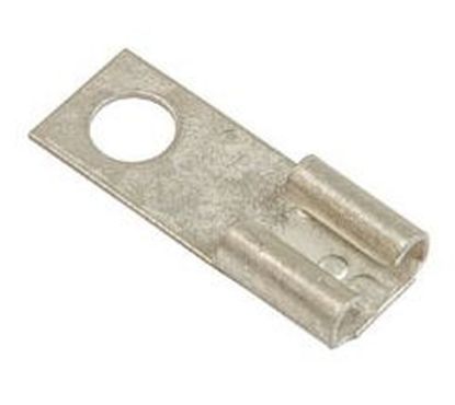 Terminal, electric universal parts plaat 6.3x0.8mm kinnine