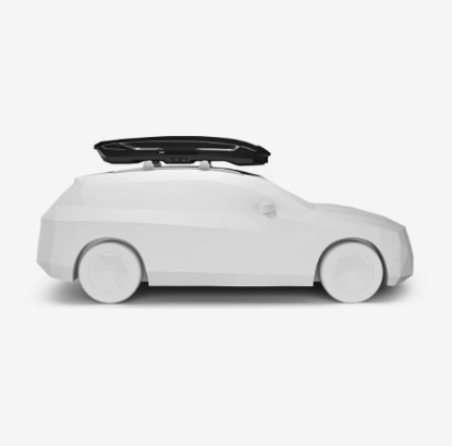 Roof Box (232x92x37cm; 450L), Black Glossy