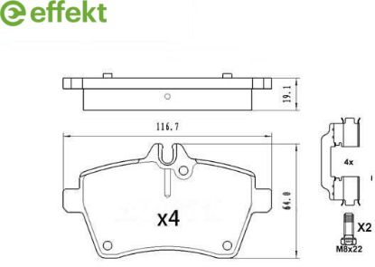 Brake Pad Set, disc brake MERCEDES