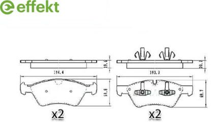 Brake Pad Set, disc brake MERCEDES