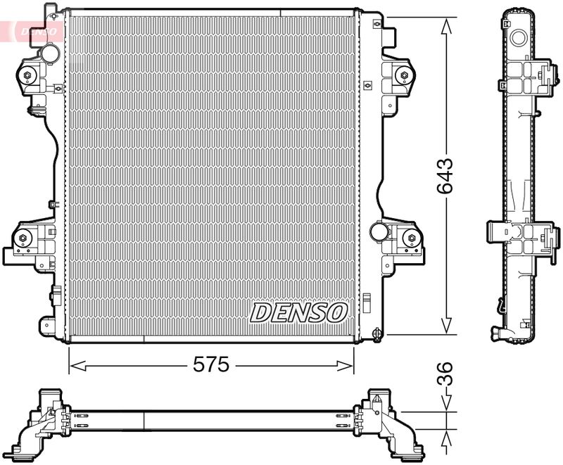Radiator, engine cooling TOYOTA 1640030290