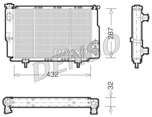 Radiator, engine cooling RENAULT R4 1.0 / 1.1 Radiator, engine cooling RENAULT R4 1.0 / 1.1