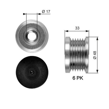 Alternator Freewheel Clutch 7789-10037