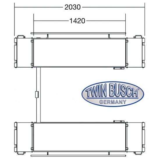 Post Lift System Mobiilne käärtõstuk, madal, 3T