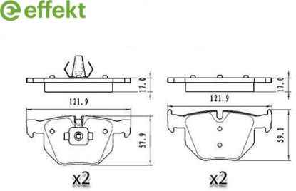 Brake Pad Set, disc brake BMW - 34 21 6 776 937