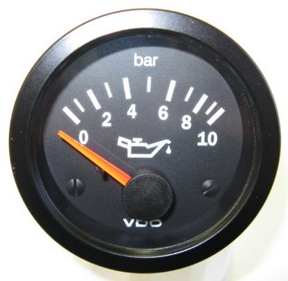 Gauge, oil pressure 12V 0 - 10bar Ø: 52 mm