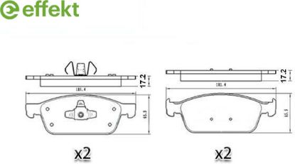 Brake Pad Set, disc brake FORD - 5 181 461
