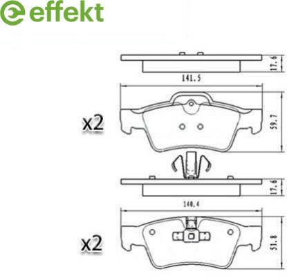 Brake Pad Set, disc brake MERCEDES