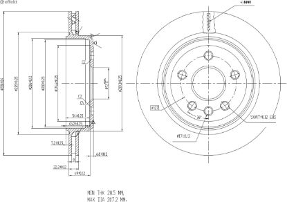 Brake Disc JEEP - 68035022AE