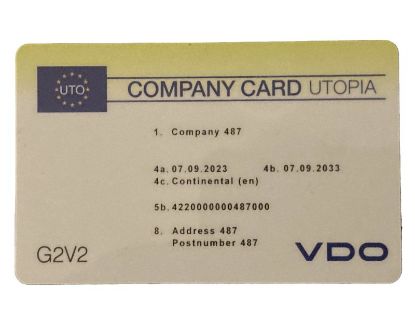 Tachograph needle Ettevõtte kaart (koolituse G2V2)