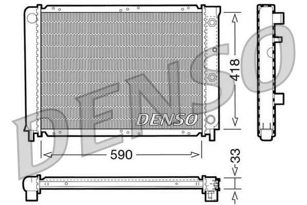 Radiator, engine cooling Volvo 740