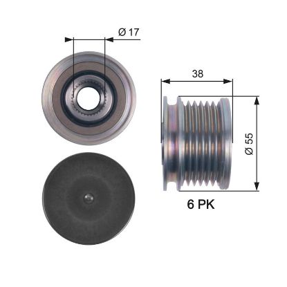 Alternator Freewheel Clutch Mini