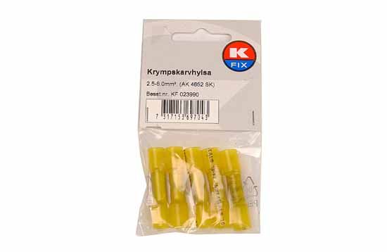 Terminal, electric universal parts Termokahanev pulk 2.5-6.0mm, kollane  4tk
