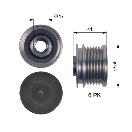 Alternator Freewheel Clutch Peugeot/CitroEn/Ford
