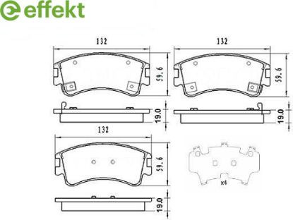 Brake Pad Set, disc brake MAZDA - GJYF-33-23ZB