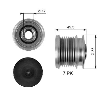 Alternator Freewheel Clutch 7789-10057