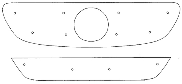 Trim/Protection Strip, radiator grille MB Vito 2004-2009