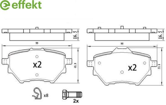Brake Pad Set, disc brake PSA - 16 090 006 80