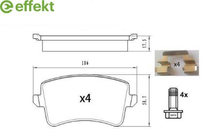 Brake Pad Set, disc brake VAG - 8K0 698 451E