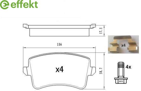 Brake Pad Set, disc brake VAG - 8K0 698 451E