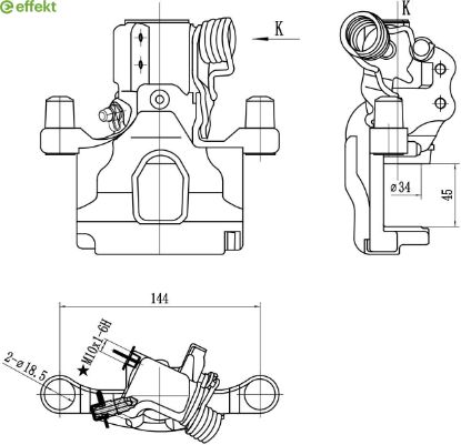 Brake Caliper HONDA - 43001-TV0-E01