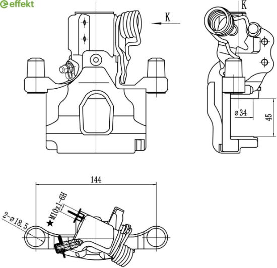 Brake Caliper HONDA - 43001-TV0-E01
