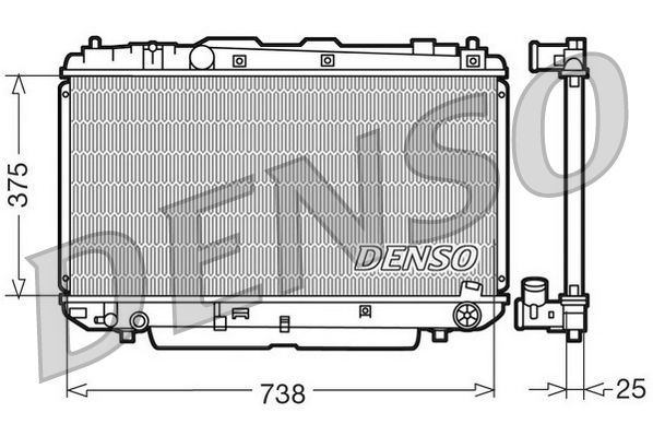 Radiator, engine cooling TOYOTA Rav4 2.0 D4D