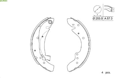 Brake Shoe Set PSA - 4241.H4