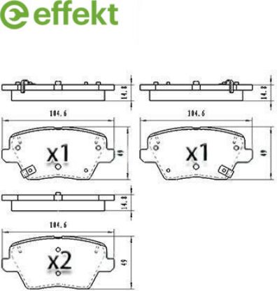 Brake Pad Set, disc brake HYUNDAI - 58302-G4A30
