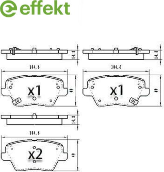 Brake Pad Set, disc brake HYUNDAI - 58302-G4A30