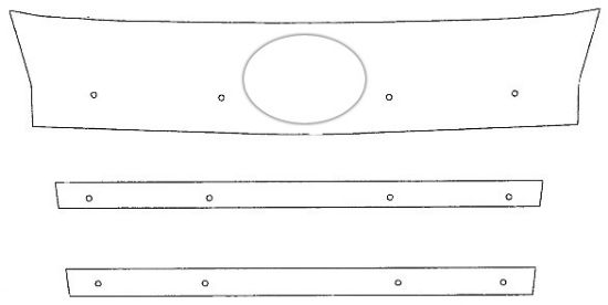 Trim/Protection Strip, radiator grille VW Transporter T5 2010-2015