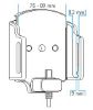 Mobile phone/PDA holder laius 75-89mm, paksus 9-13mm, USB-C