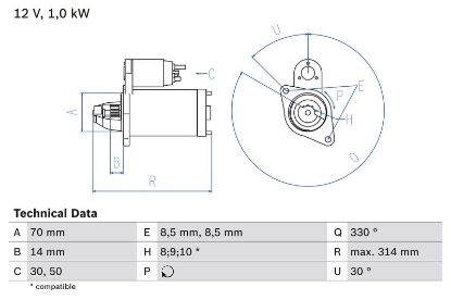Starter A-CLASS (W168), A-CLASS (W169)