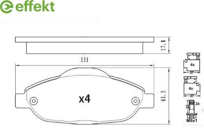 Brake Pad Set, disc brake PSA