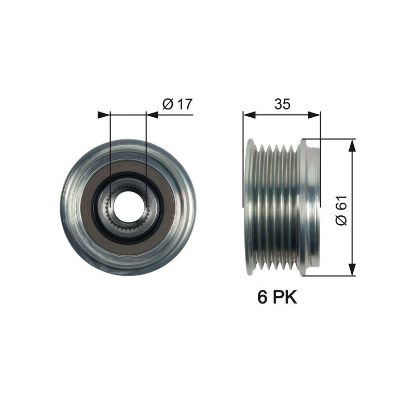 Alternator Freewheel Clutch Audi/VW