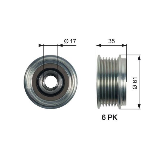 Alternator Freewheel Clutch Audi/VW