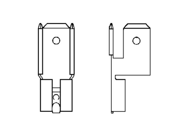 Terminal, electric universal parts lapikpistikupesa 6,3x0,8  50tk