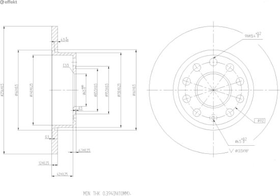 Brake Disc VAG - 1K0 615 601 AC