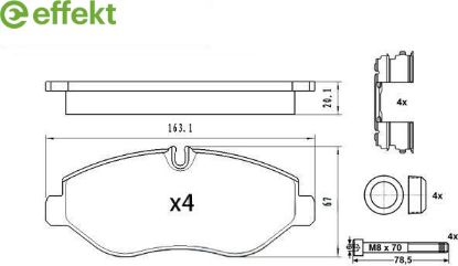 Brake Pad Set, disc brake Iveco