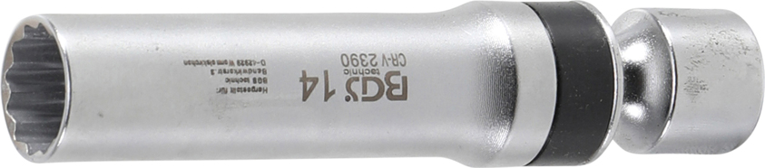 Extension, socket wrench Süüteküünla padrun 14 mm, 12-pt, liigendiga